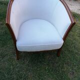 Art deco barrel chair
