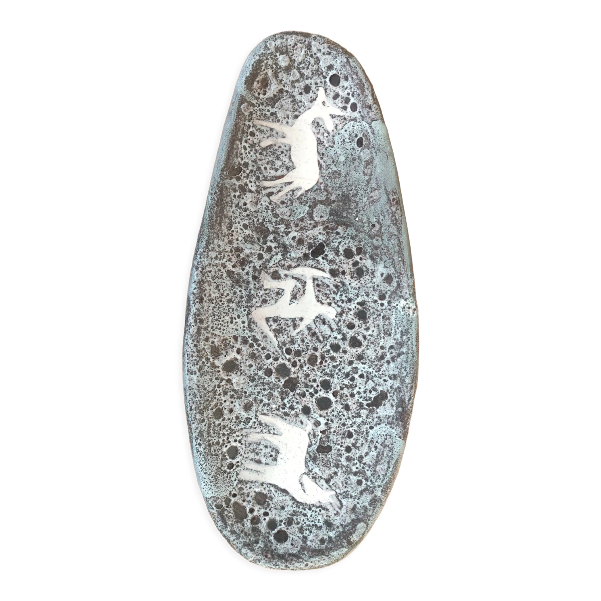 Vintage ceramic pitcher/Vallauris Annette Roux flat set