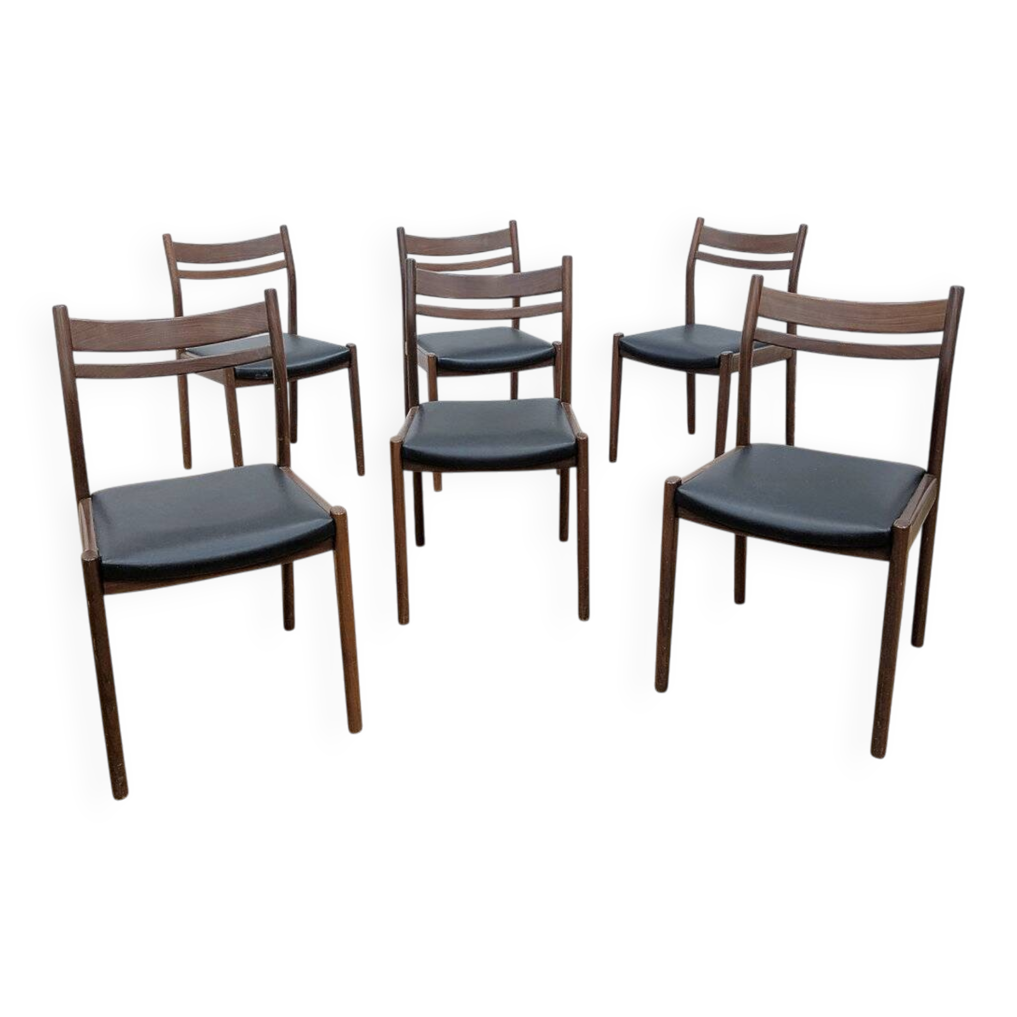 6 chaises vintage en teck