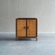 Vintage rattan & woven cane cabinet