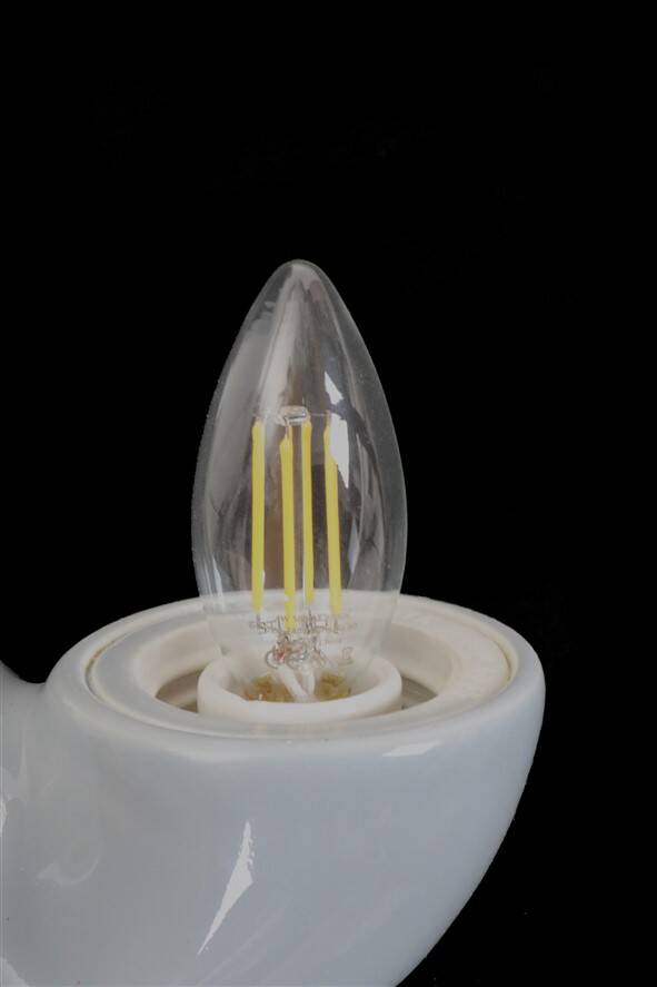 Set of 2 IFÖ “6035” / Stig Carlsson ceramic / glass wall lamps / mid-century modern design