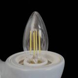 Set of 2 IFÖ “6035” / Stig Carlsson ceramic / glass wall lamps / mid-century modern design