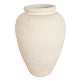 Matte cream clay vase