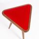 Set of two triangular stools in black and red velvet from the 20th century, 1960s.