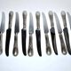 Set of 12 Napoleon Empire table knives - 19th century diamond swan decoration.