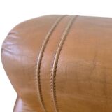 Vintage cognac leather armchair / single seater armchair / armchair