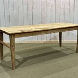 19th century farmhouse table in raw fir and chestnut