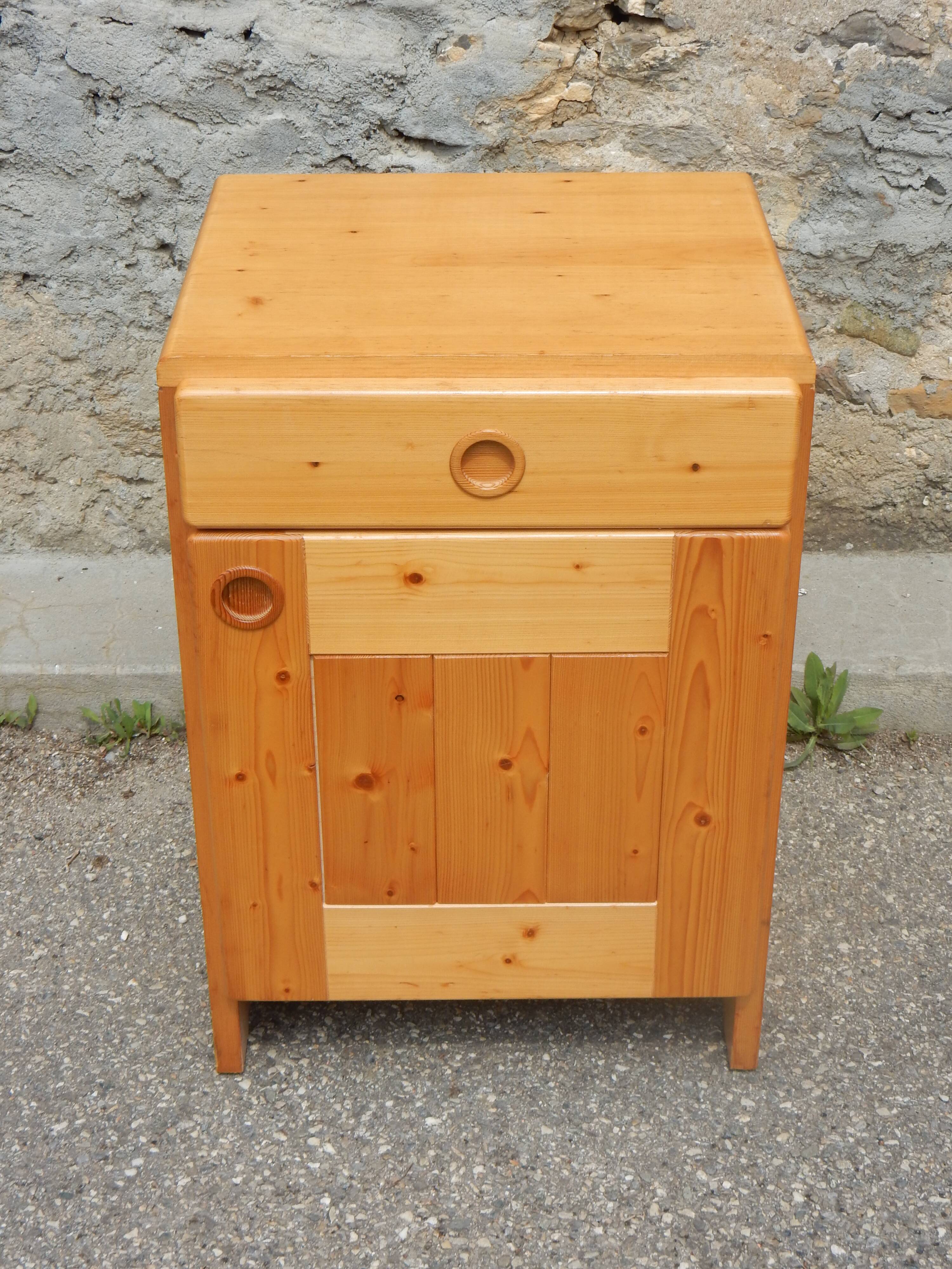 Splendid little pine sideboard / jam cupboard by Charlotte Perriand