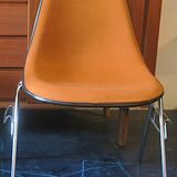 Chaise en fibre de verre et hopsack par Charles et Ray Eames pour Hermann Miller, 1970