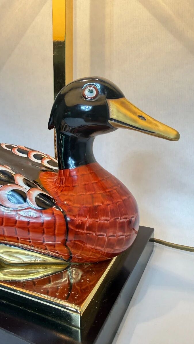 Duck lamp in porcelain Manifattura Porcellane Artistiche Firenze