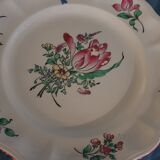 3 assiettes plates luneville KG