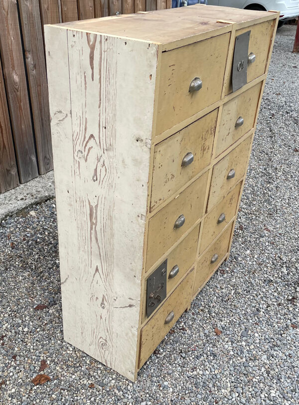 Meuble à tiroir meuble de métier ancien