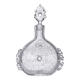 Cognac carafe Daum France Lorraine cross in bubbled crystal, 1960s-70s.