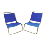 Pair of vintage Lafuma low chairs
