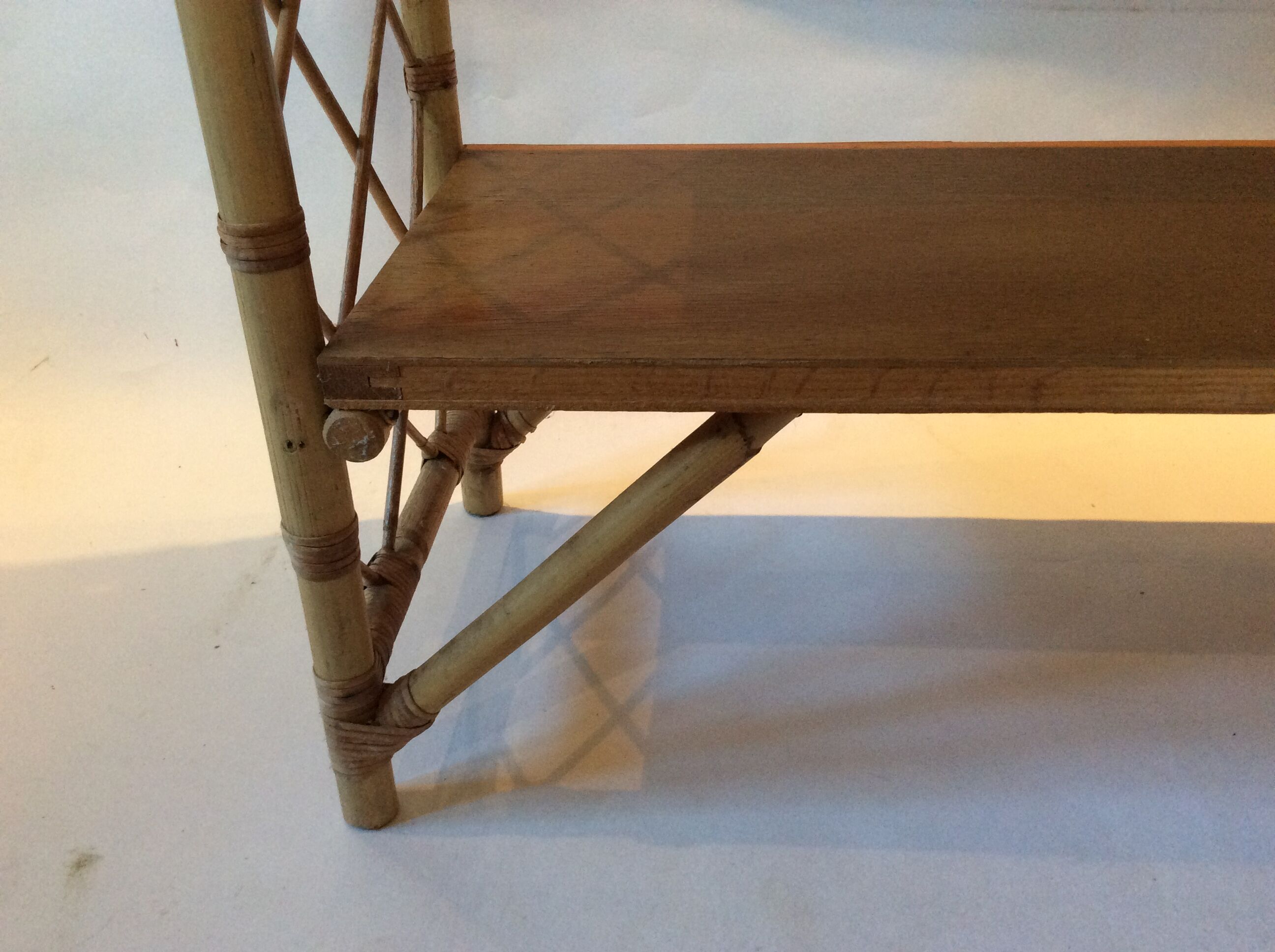 Vintage rattan shelf