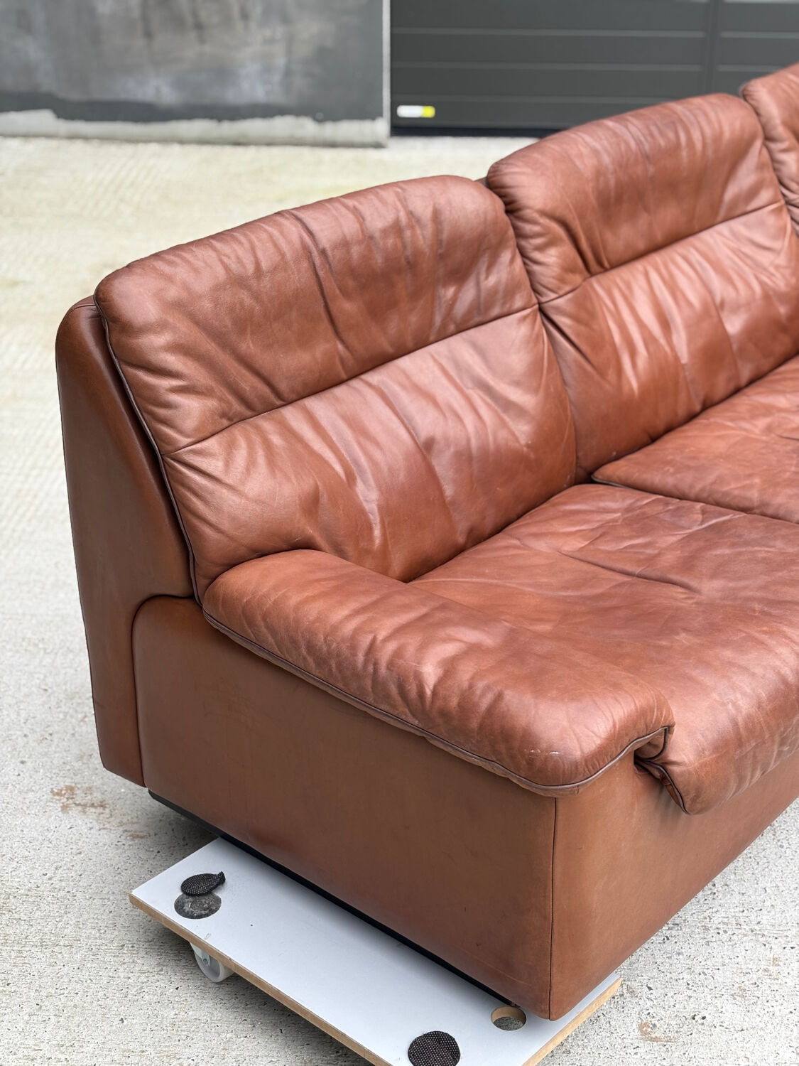 DS-66 Sofa in brown leather – 3-seater – Swiss vintage design