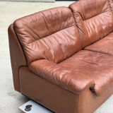 DS-66 Sofa in brown leather – 3-seater – Swiss vintage design