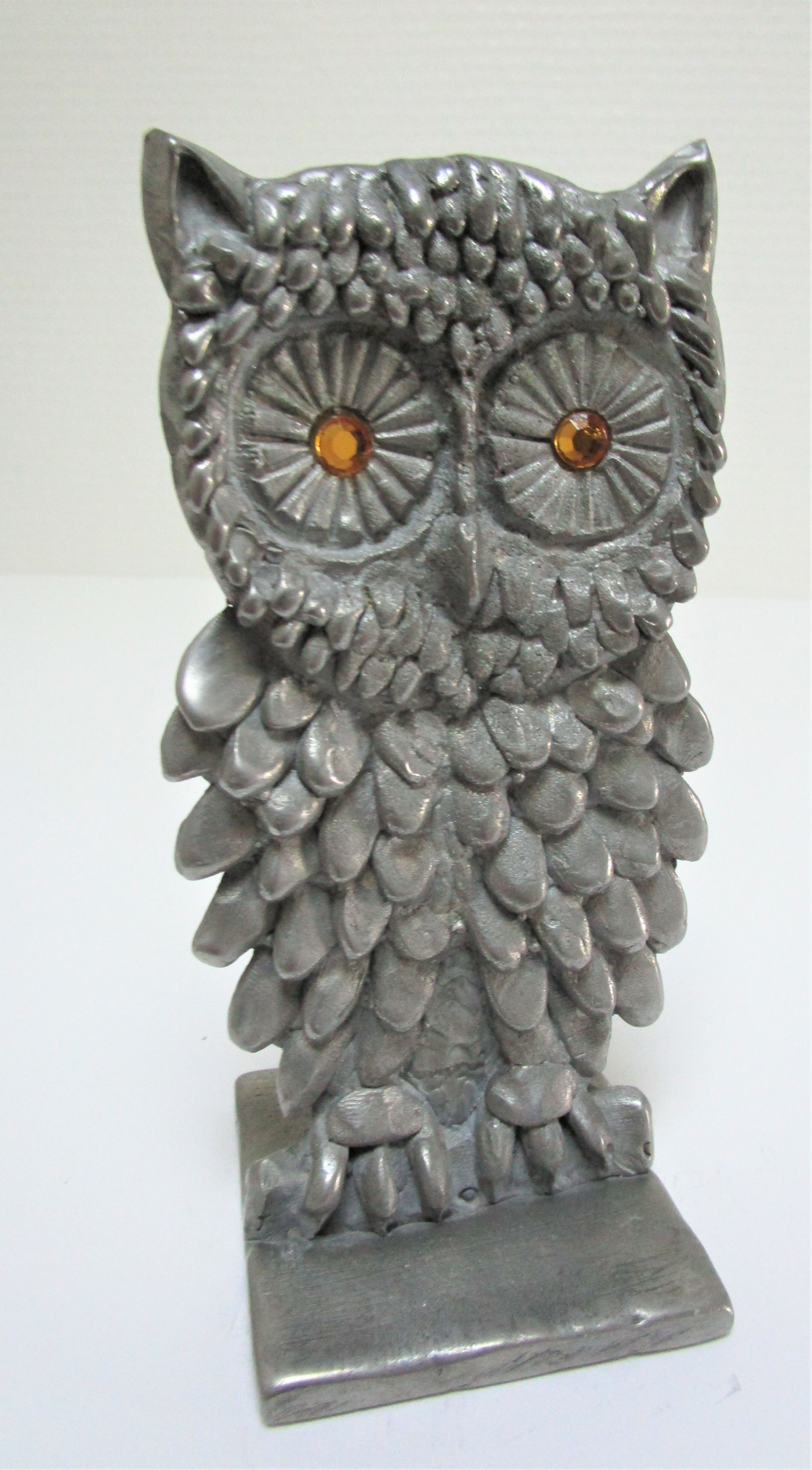 Sculptural paper press nice cast aluminum design 70s