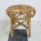 Wicker round footstool
