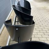4x Original labeled Black Costes dining chairs by Philippe Starck