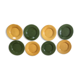 Assiettes à dessert en terre cuite émaillée