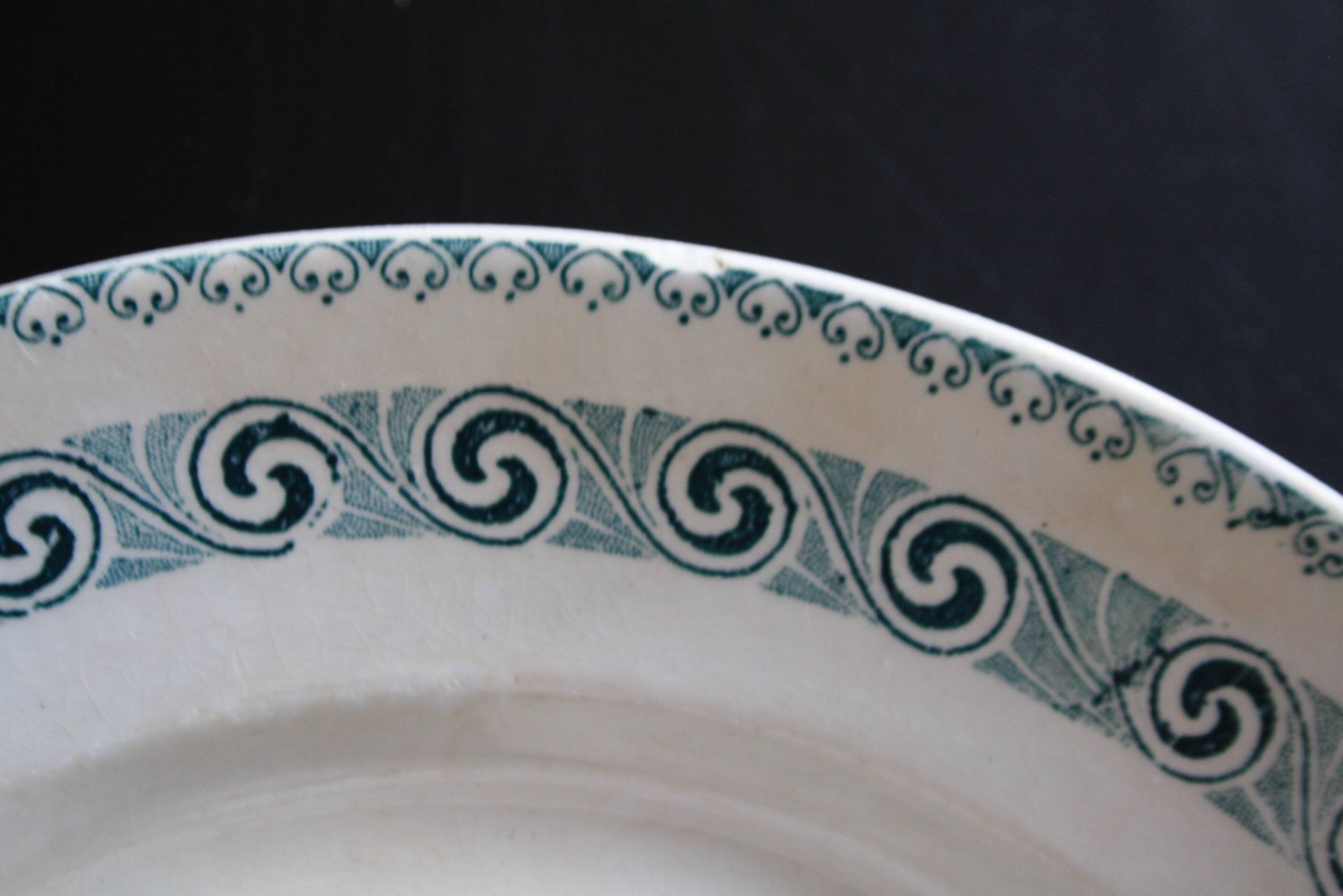 Set of 5 ironstone plates Moulin des Loups & Hamage