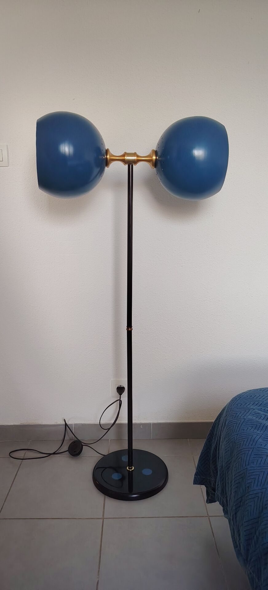 Vintage floor lamp double lighting