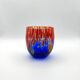 Set of 6 blown glass glasses with Effetre Murano murrine.