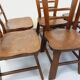 Set of 6 vintage brutalist oak chairs from the 1950s.