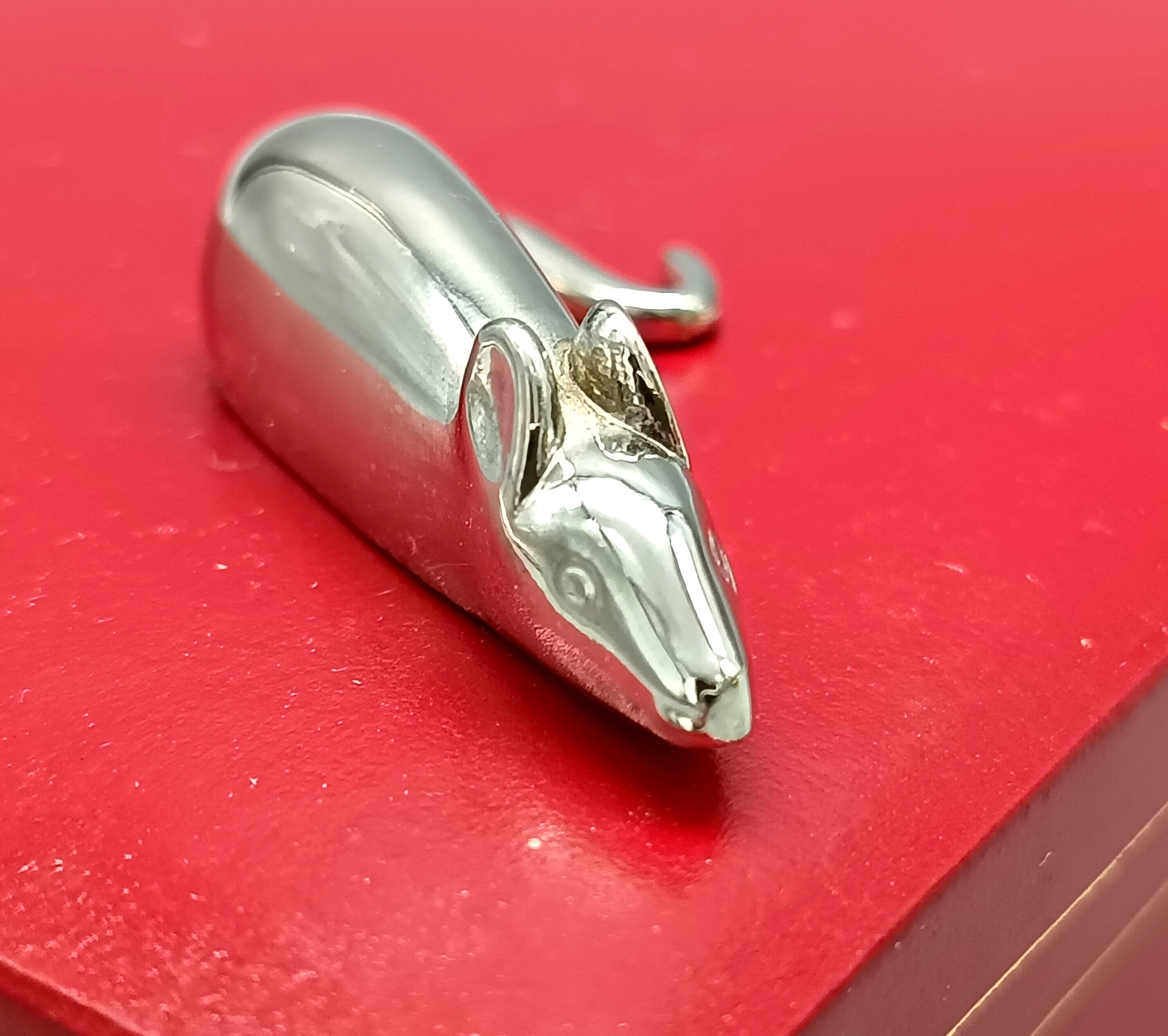 Rare 6 silver metal mouse knife rests, knife holder