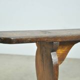HANDMADE antique wooden French farmhouse bench, 1930s