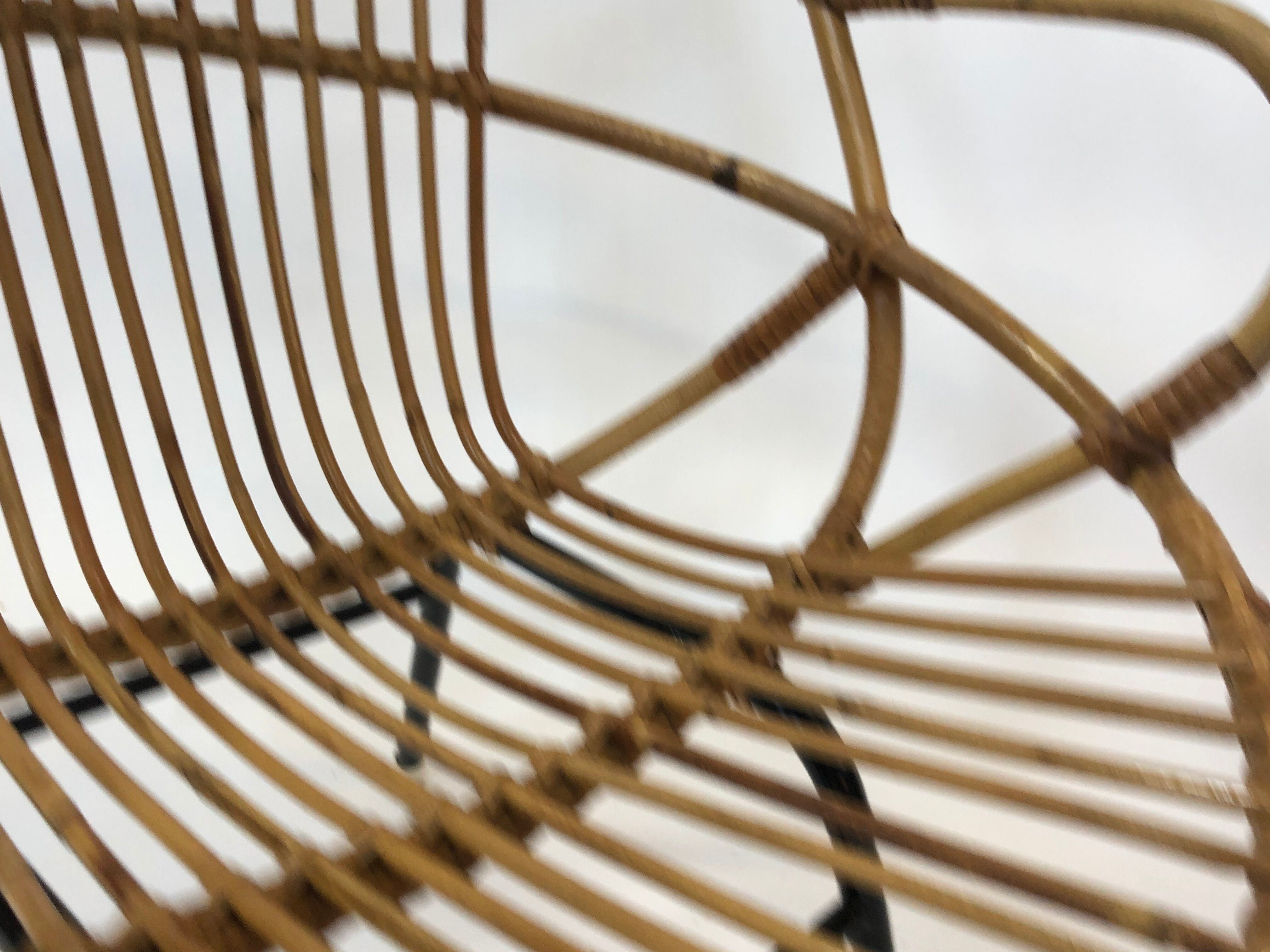 Rohe Noordwolde rattan chair, 1960, Netherlands XL siz