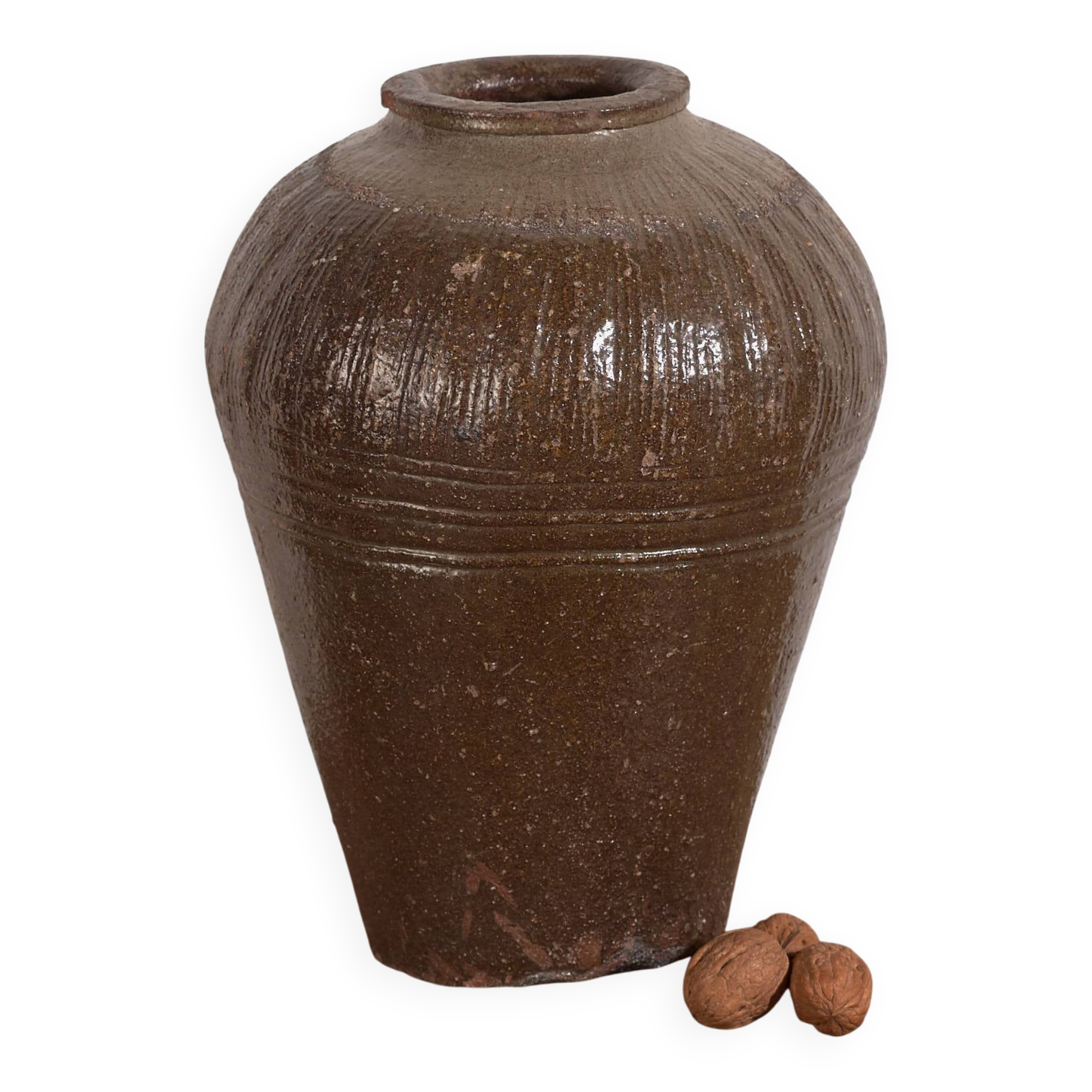 Antique glazed ceramic vase (c.1900)