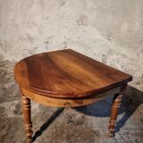 Antique folding demi-lune table, dining table, console.