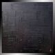 Tableau peinture abstraite monochrome minimaliste noir
