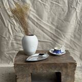 Vintage blue and white hand-held egg cup Poland D13