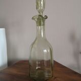 Mouth-blown glass alcohol decanter XIXth century