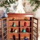 Meuble-vitrine sur pied vintage