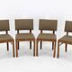 1930s Set of Four Restored Art Deco Dininng Chairs, Czechoslovakia