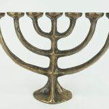 7-armed cand1960s 70s mid century brutalist bronze CANDELABRA