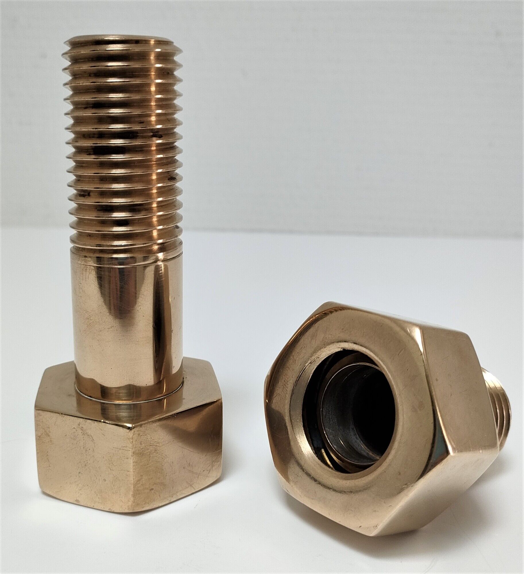 Box case solid brass shape nut bolt design 70s