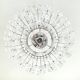 Small sparkling pendant light, chrome and crystal glass by Kinkeldey, Germany, 1970.