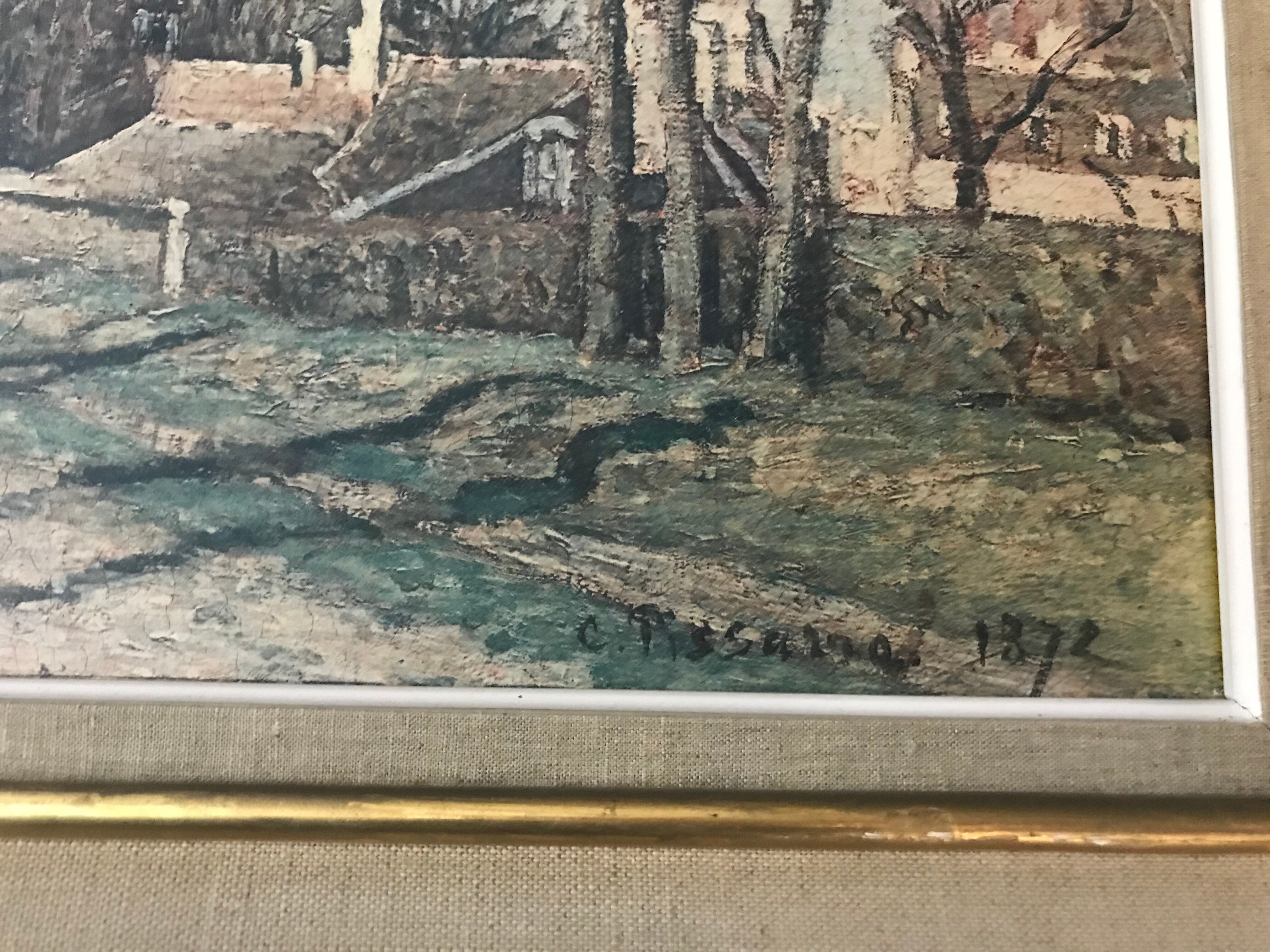 Painting landscape reproduction by Pissarro