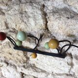 Wall coat rack 50s, colored balls