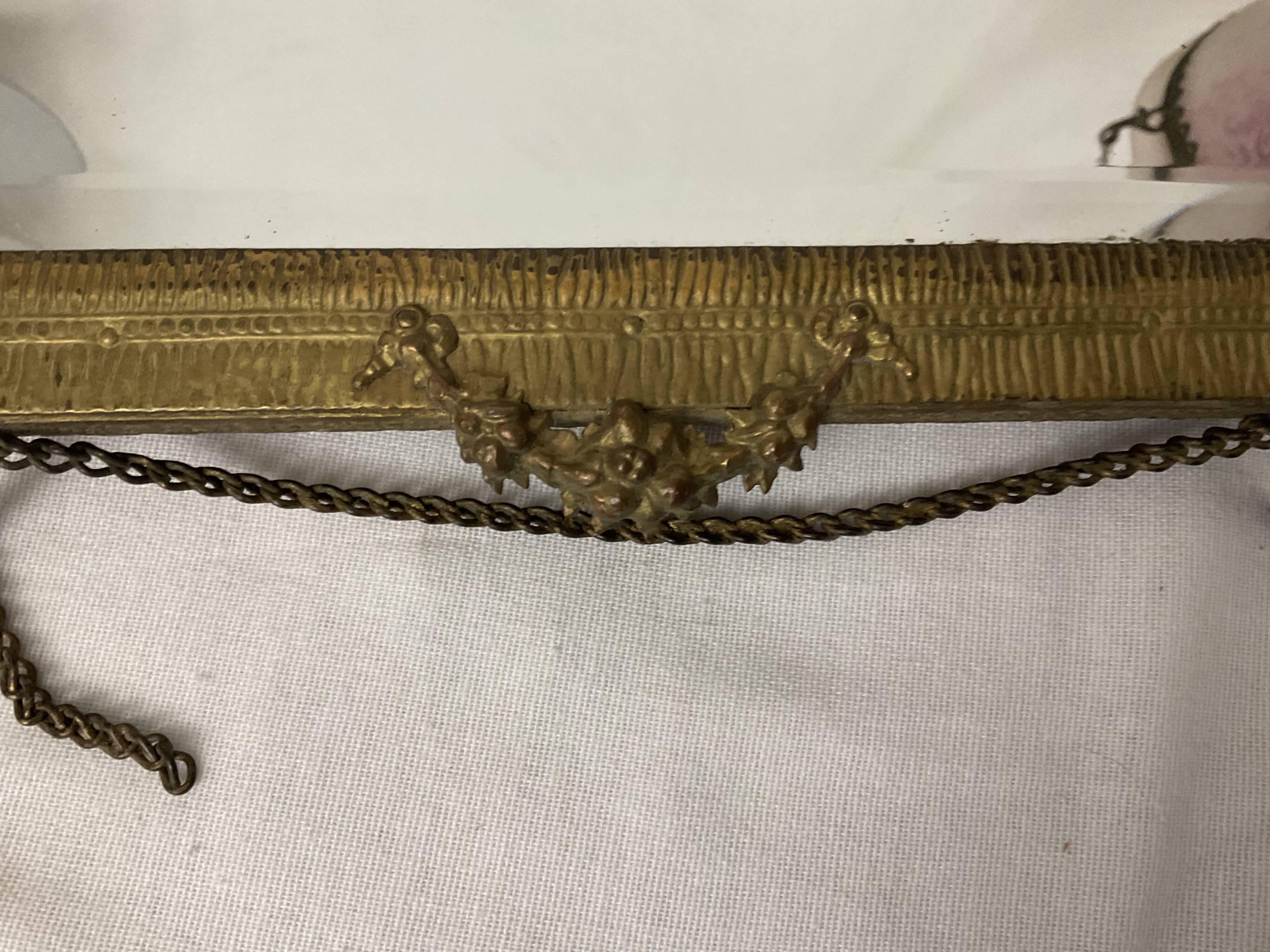 Miroir à pendant 1900 art nouveau décor Louis XV