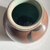 Vase artisanal signed stoneware vintage