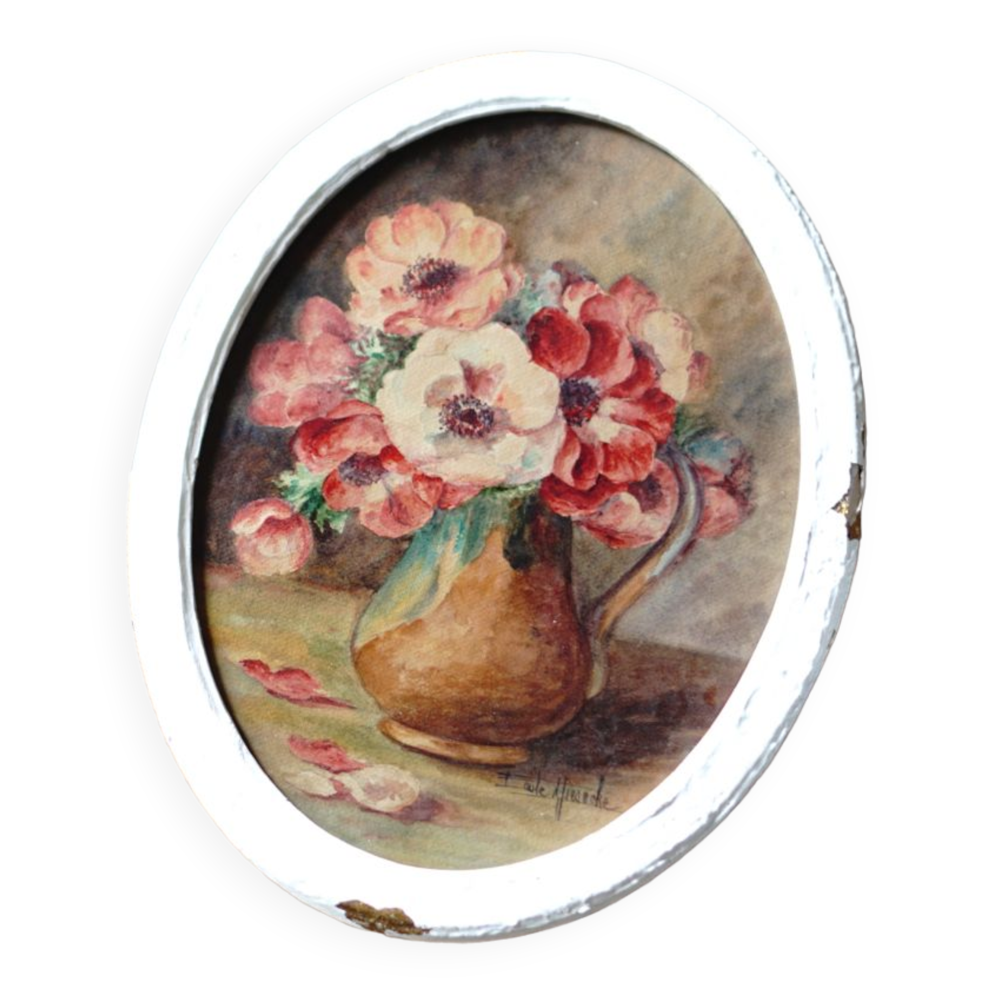 Pastel with anemones