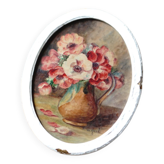 Pastel with anemones