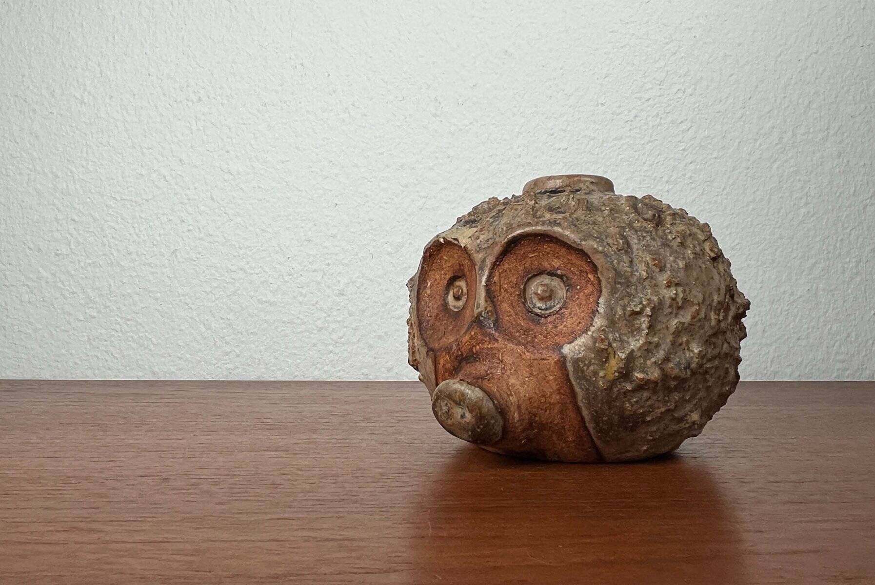 Mid-Century Modern Danish Studio Pottery Hedgehog Candleholder from Sejer Keramik, 1960s