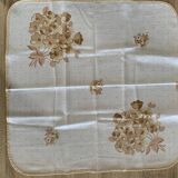 Lot 5 serviettes vintages motifs fleuris